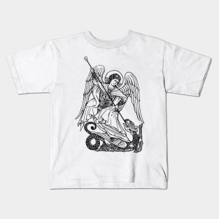 Saint Michael Archangel and the dragon Kids T-Shirt